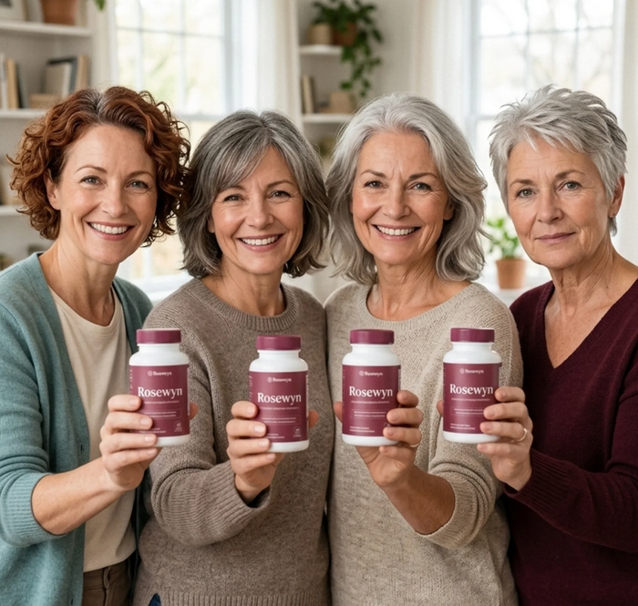 Happy customers holding Rhodiola Rosea bottles