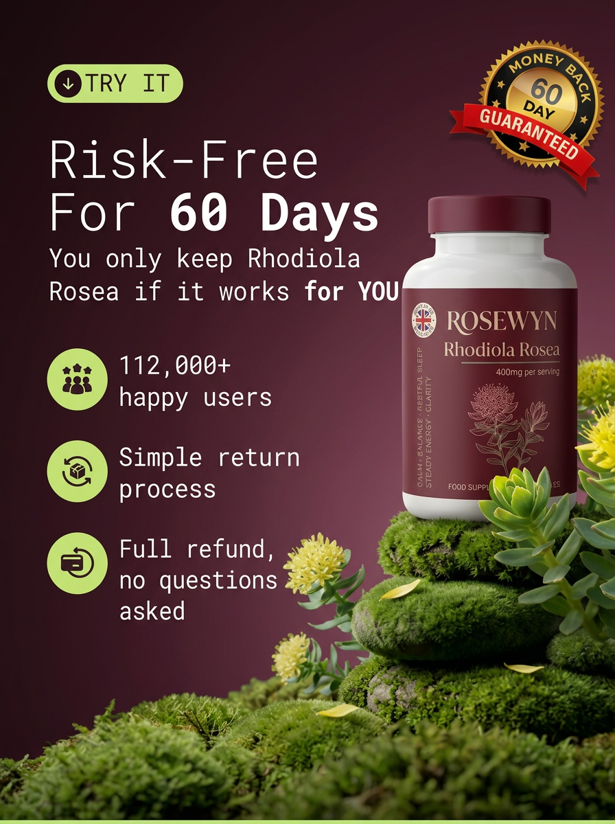 Rhodiola Rosea - Natural Adaptogen Made in UK [400mg]